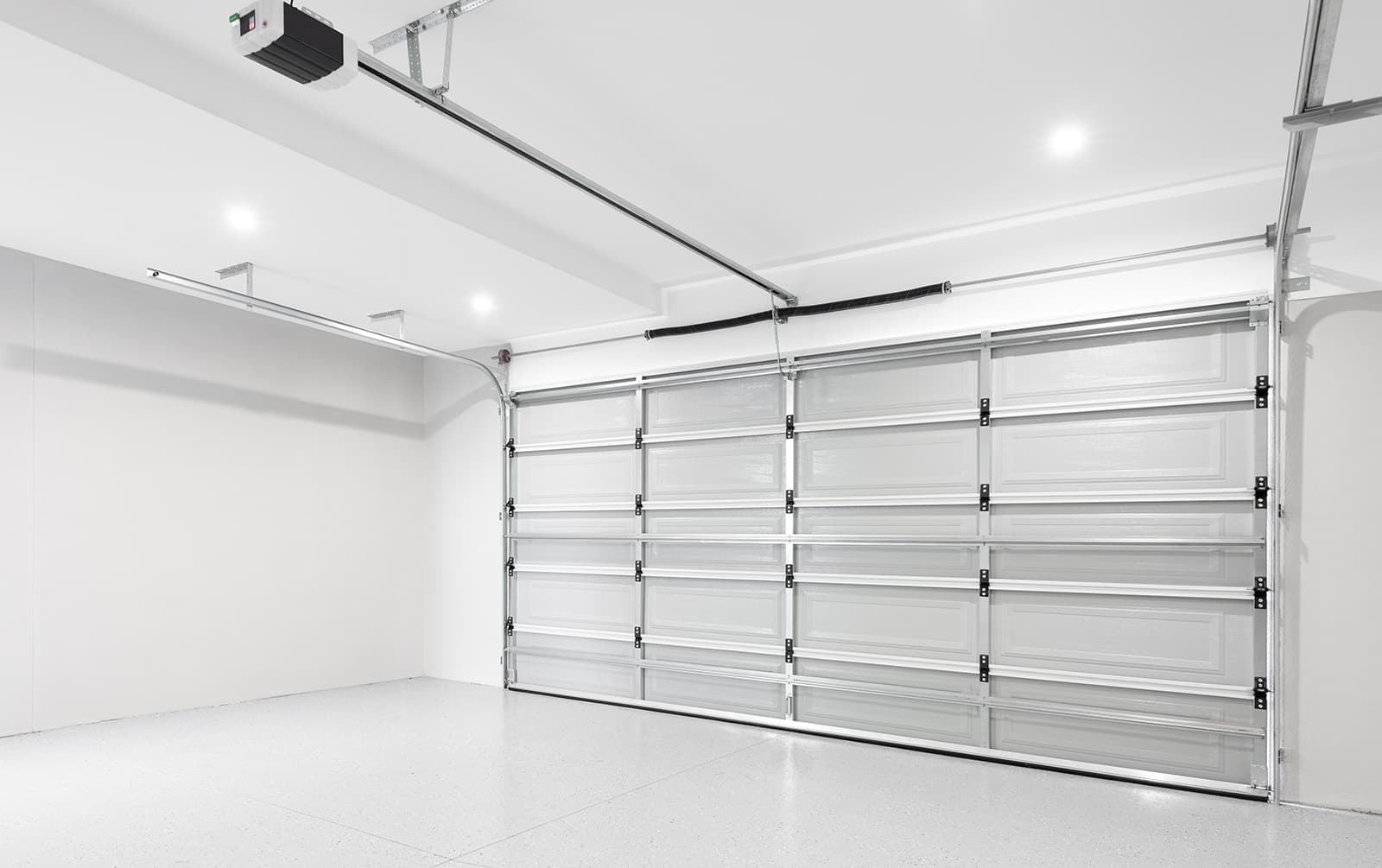 Modern smart garage door with a connected Wi-Fi opener