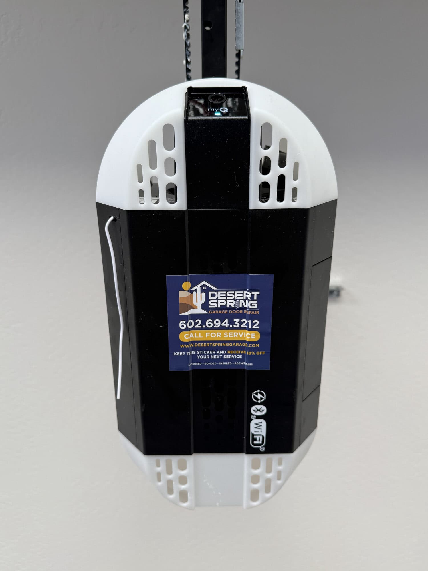 New Chamberlain garage door opener installation in Peoria, AZ by Desert Spring Garage Door Repair