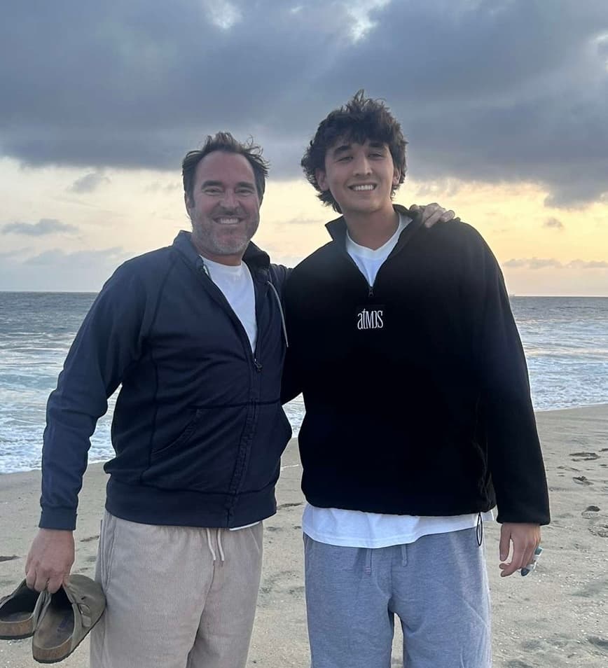 Kelly Christensen with his son, Cole