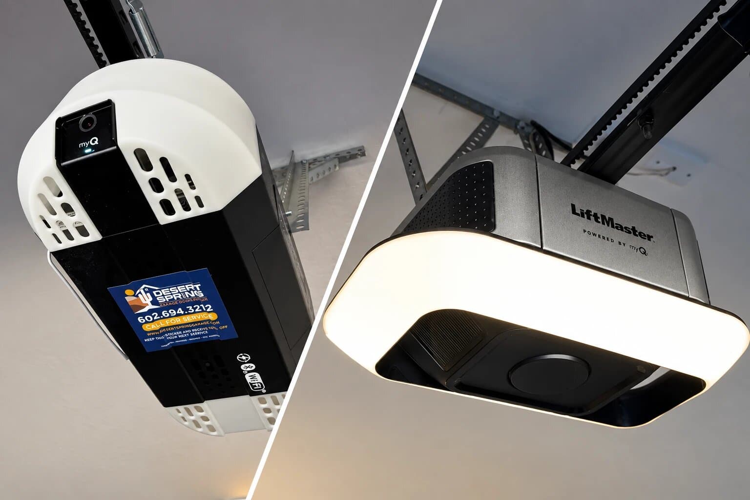 Real LiftMaster garage door opener installed by Desert Spring